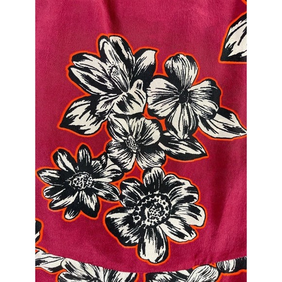 Maeve By Anthropologie Zebella Silk Floral Tank Top Size 6 Sleeveless Maroon - Picture 4 of 12